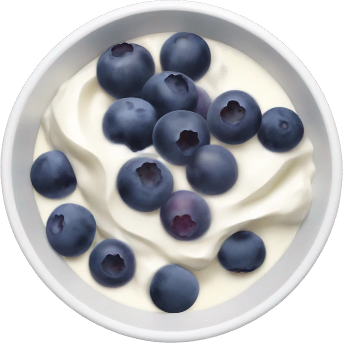 yoghurt bowl with grapes and blueberries emoji