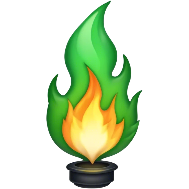 green flame emoji