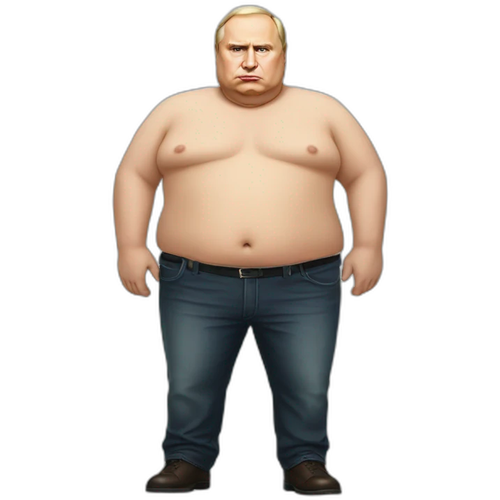 Vladimir Poutine extremely fat Shooting nobody full body emoji