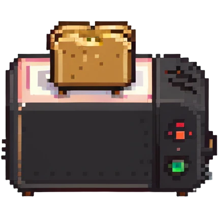 Toaster with bread emoji
