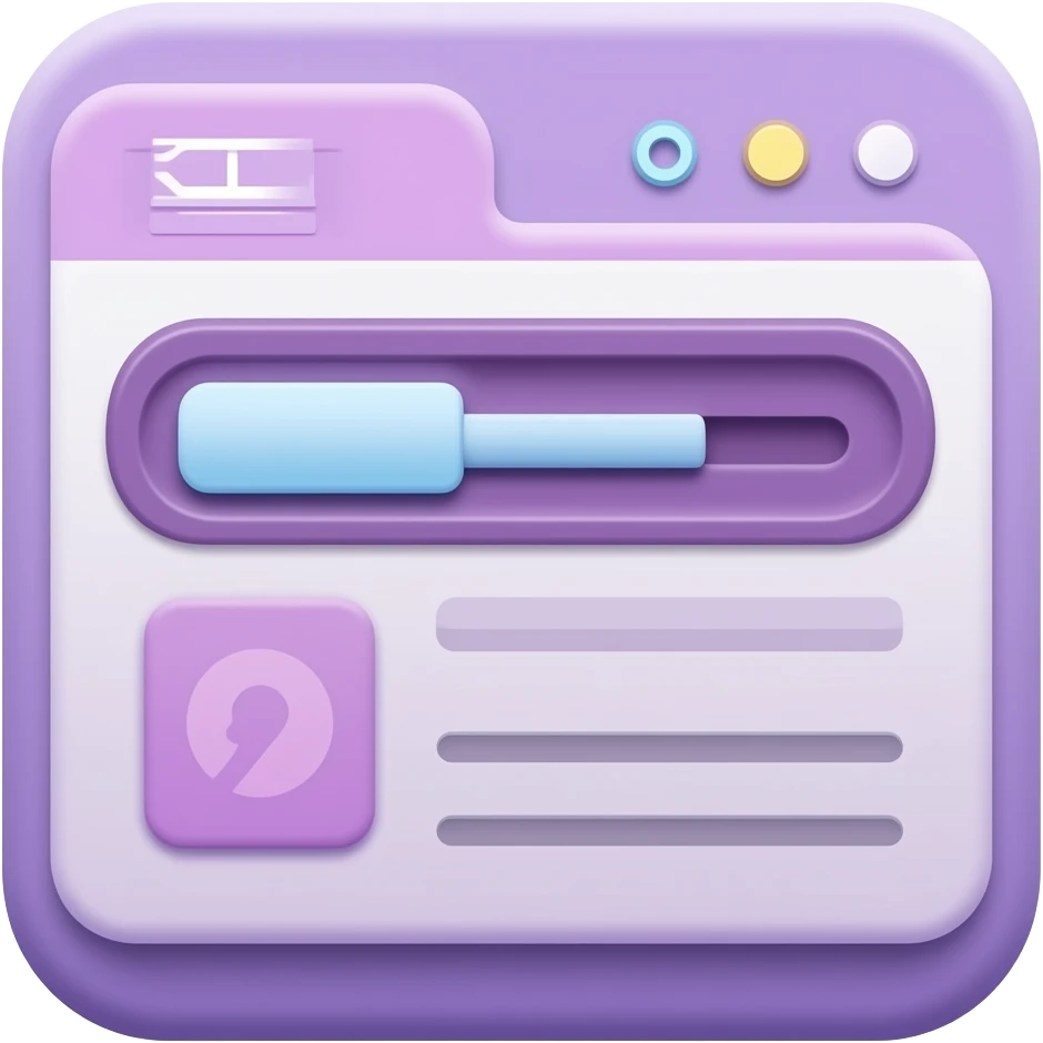 Purple color 2D render iPhone emoji png of a detailed Computer UI pop ups emoji