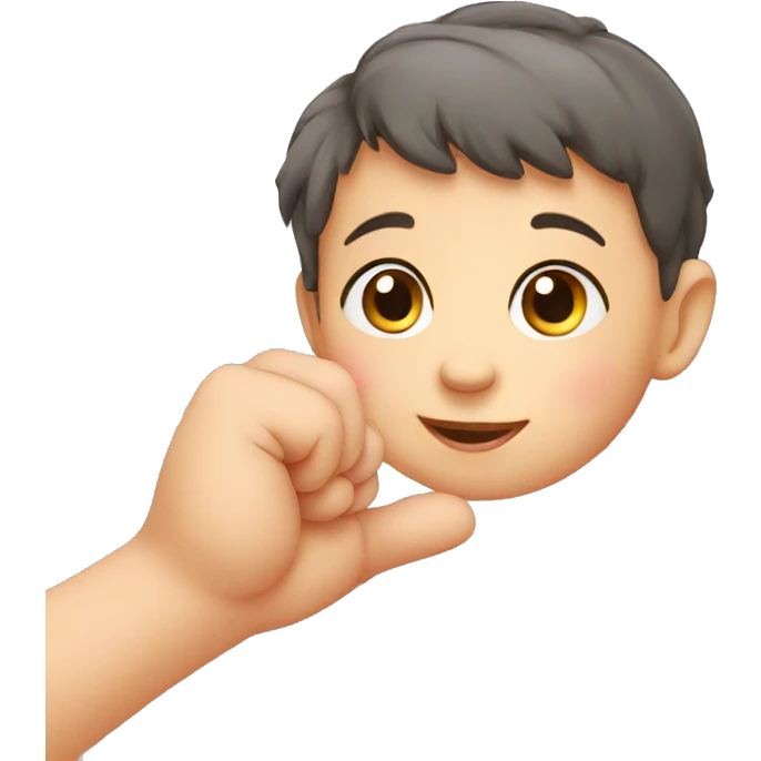 Baby with thumb emoji