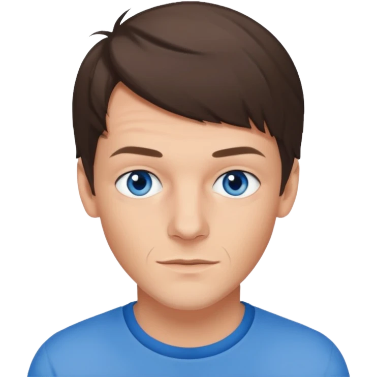 Louis Tomlinson with blue eyes emoji