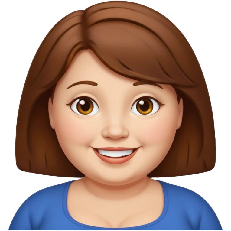 chubby lady with a  brown hair emoji