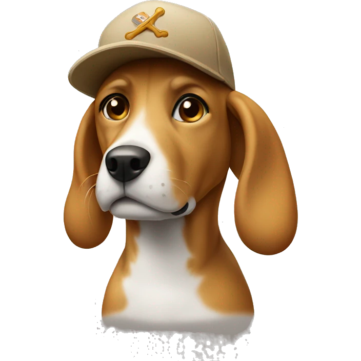 Dog wearing a cap emoji