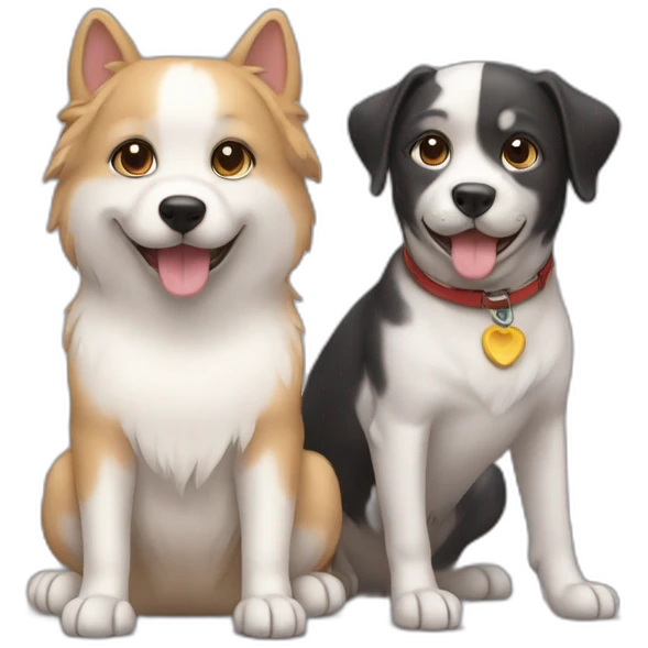 Chien et chat emoji