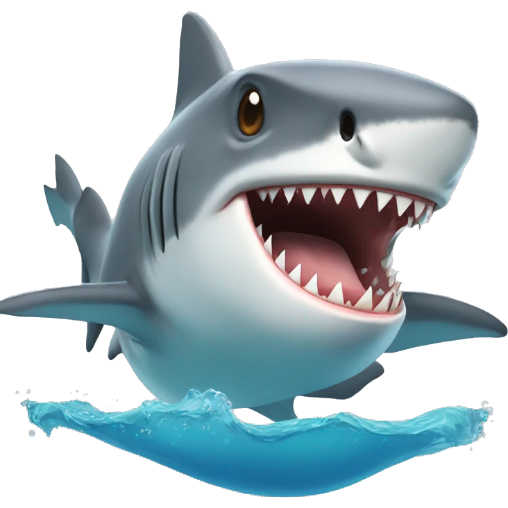 Shark with a monkey emoji