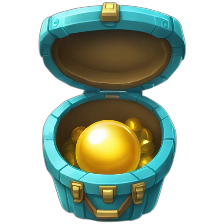 Pokemon Game LootCase Color Cyan Rich Treasure Legendary Epic Pokeballs and Pokemons Inside this have Shiny Glow emoji