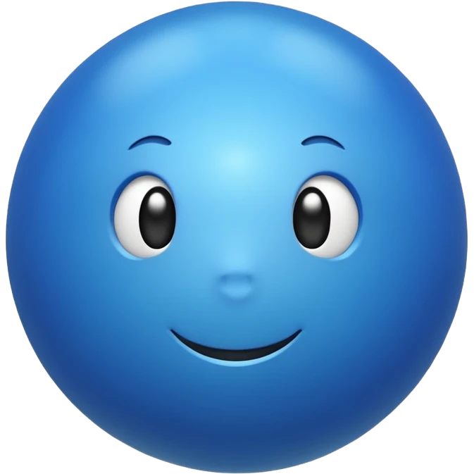 3d blue ball emoji