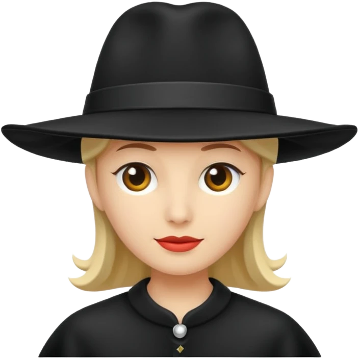 black hat emoji