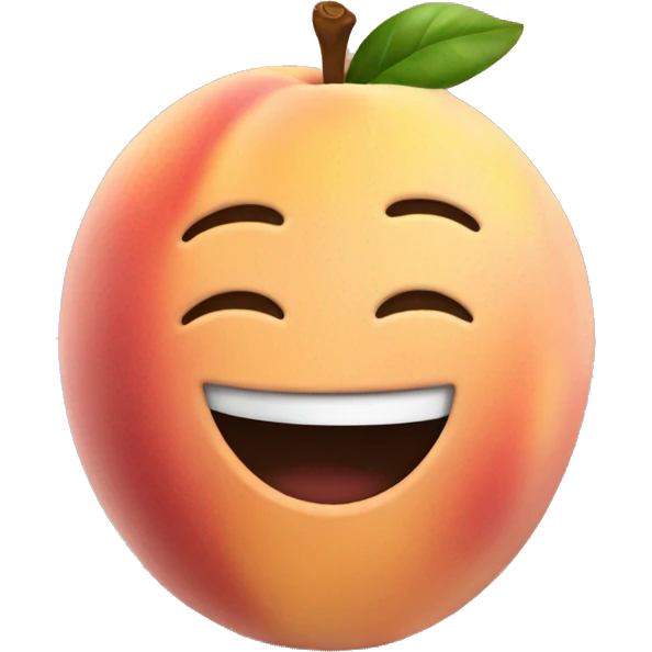 A funny tumb in a peach emoji