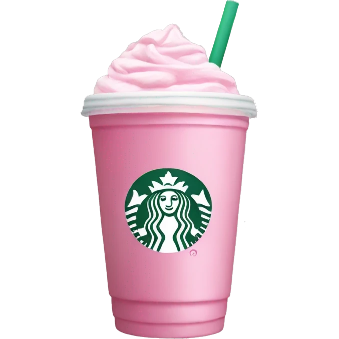 Aesthetic pink Starbucks drink pink drink emoji