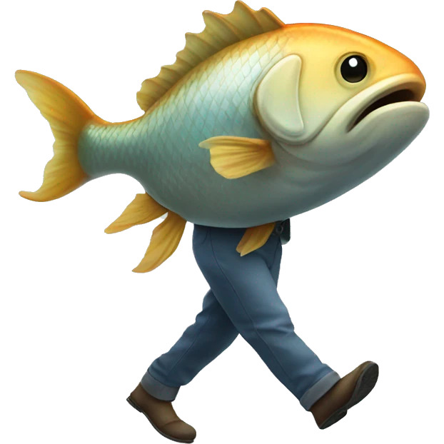 walking fish emoji