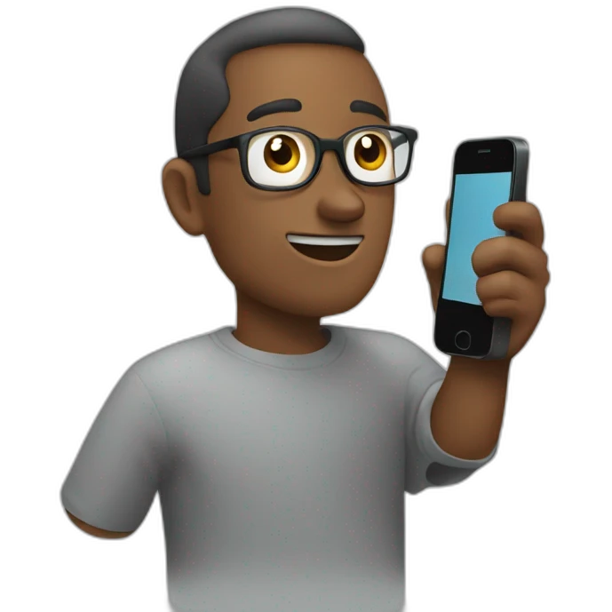 human with smartphone emoji