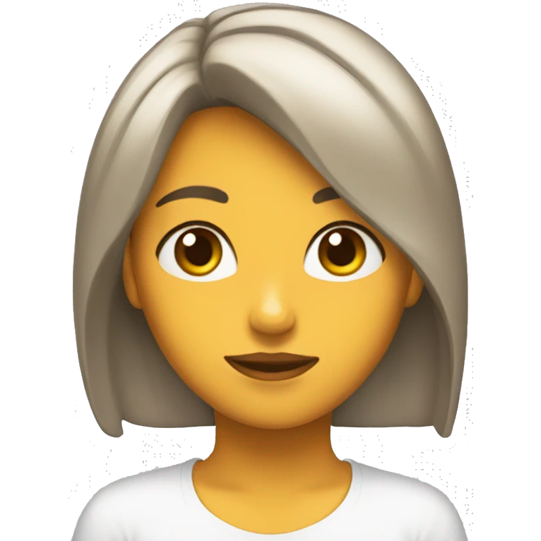 chica pelo larga alta delgada morena emoji