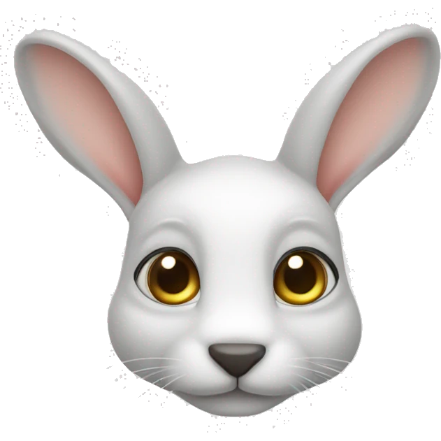 conejo blanco con ojos celestes emoji