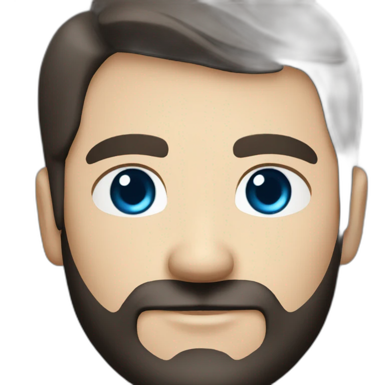 Handsome white man from Star Trek with Blue eyes and short brown hair and black beard startrek emoji
