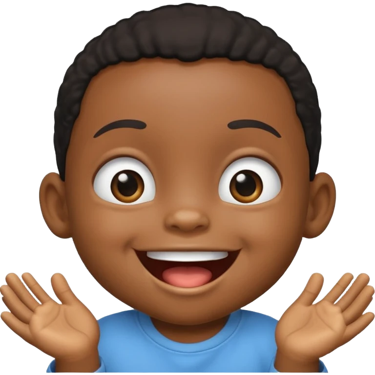 Excited black baby emoji