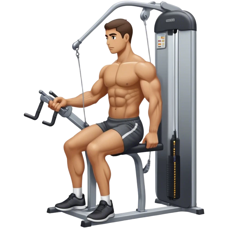 side-view man cable-machine tricep-pushdown emoji