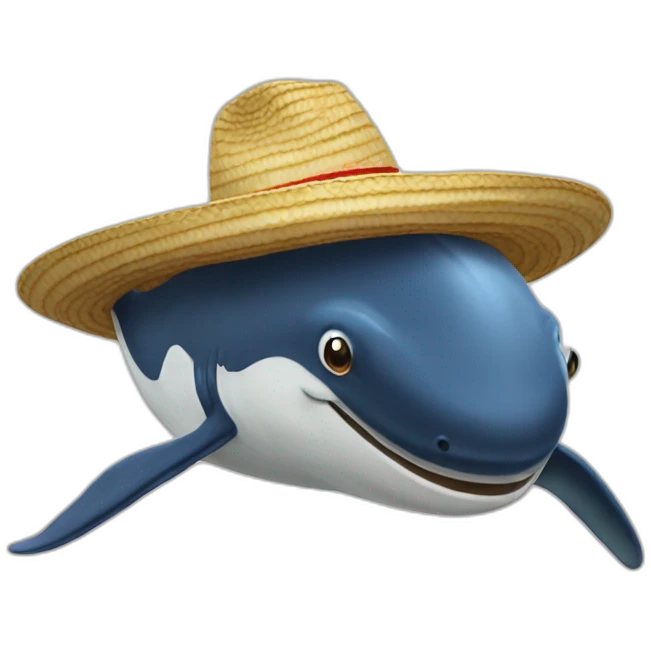 Ballena con sombrero emoji