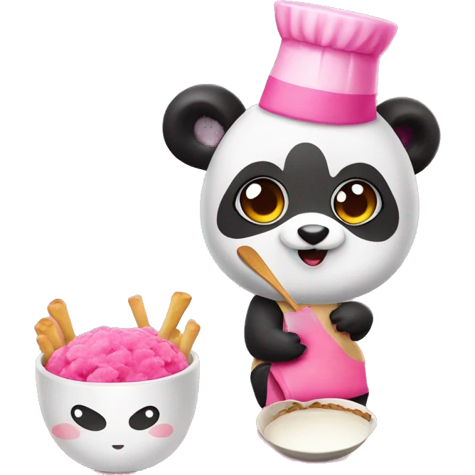 Süßer pinker Panda Kekse am Essen  emoji