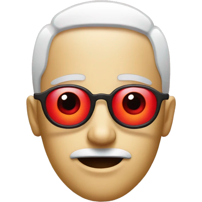 chill emoji with red eyes emoji