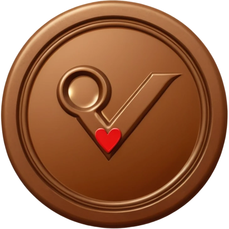 wax seal in the form of a check mark emoji