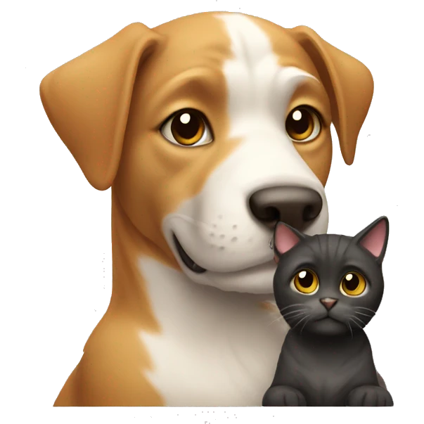 Cat with dog emoji