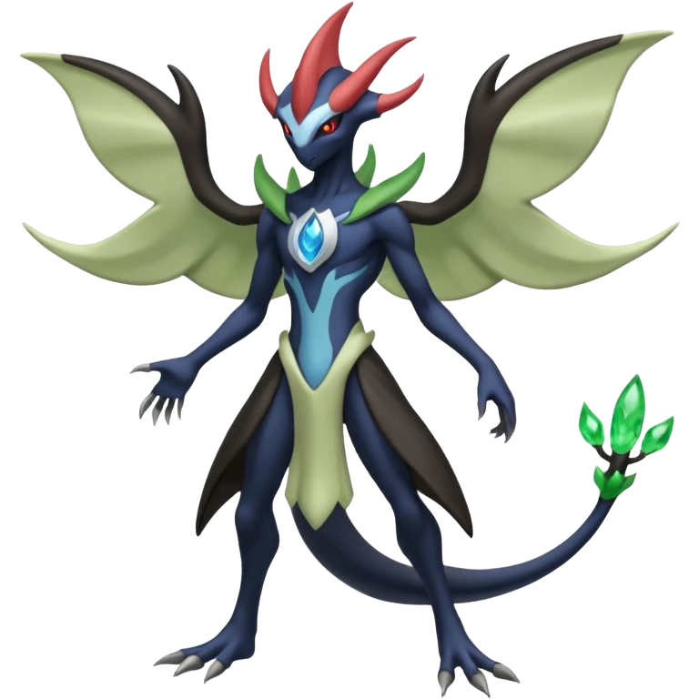Darkrai-Cresselia-Zygarde-Electrike-Fakémon-fusion, full body emoji