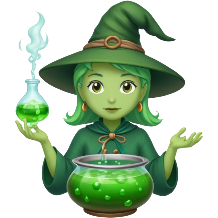 green witch cooking potion emoji
