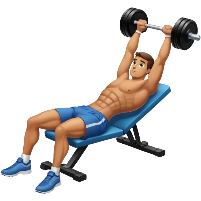 guy lying dumbbell flyes emoji