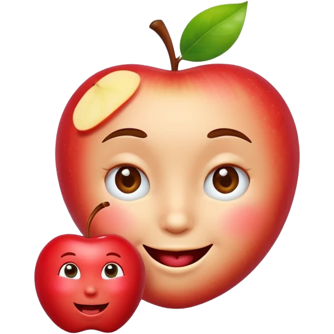 winking face emoji, playful and friendly, apple style emoji