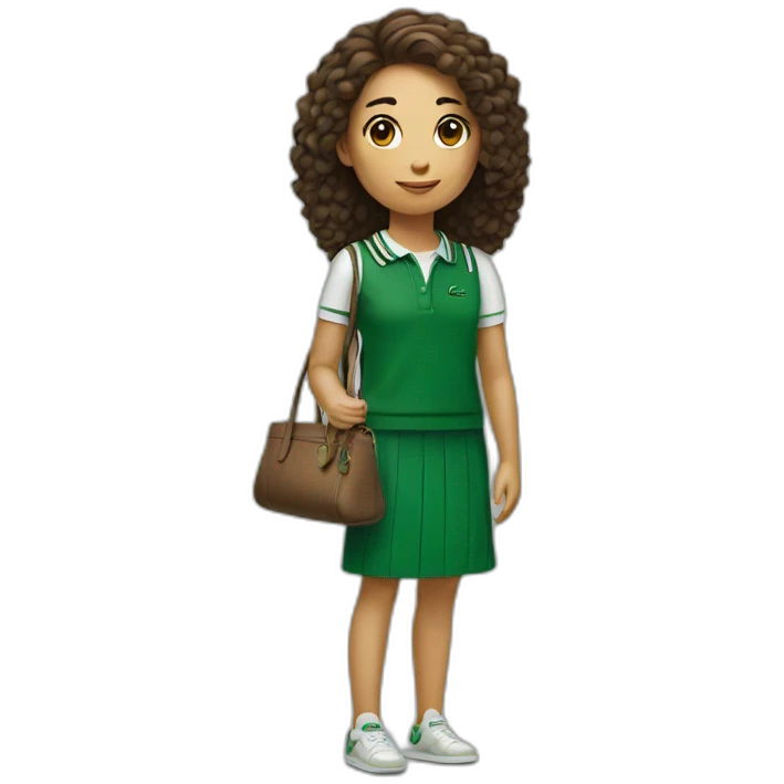 Lacoste bag girl emoji