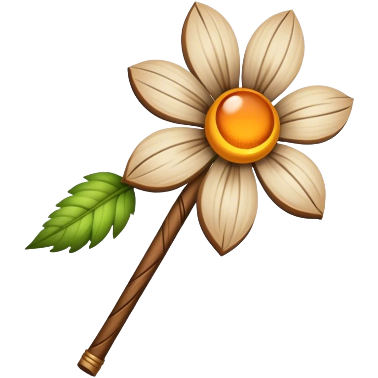 wooden druid staff flower  emoji