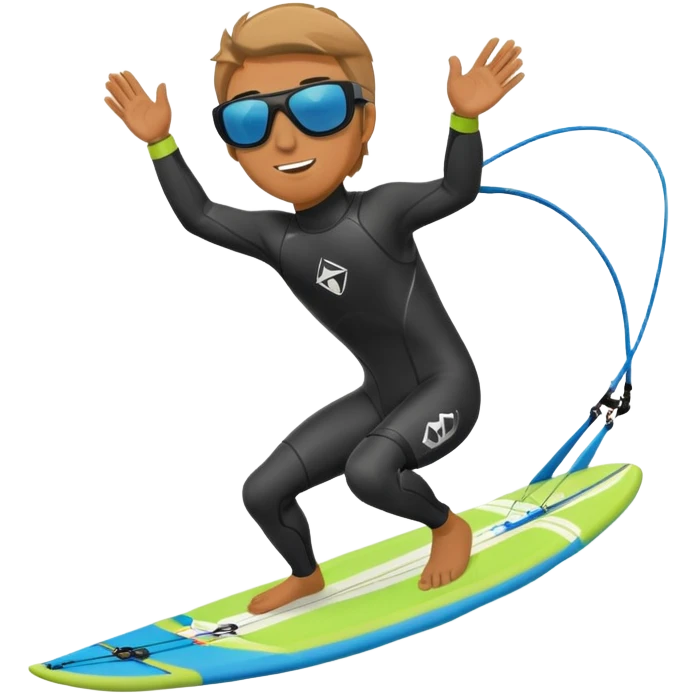 A guy who is kiteboarding  emoji