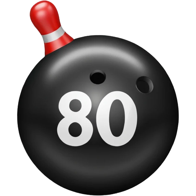 Bowling ball with 800 on it emoji