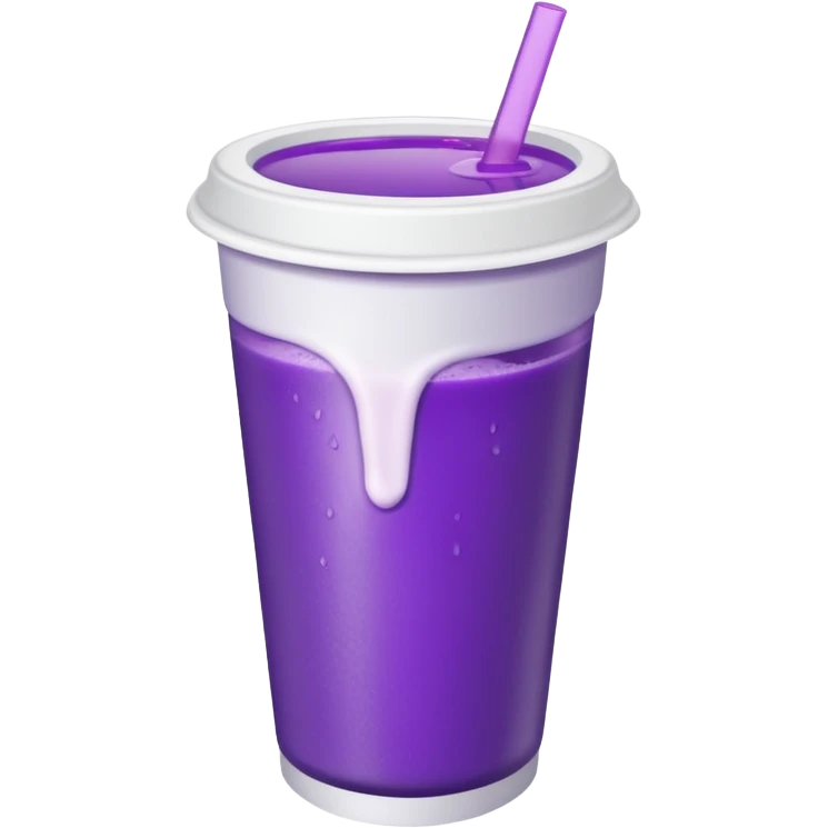  White styro with purple juice inside visible from the top only emoji