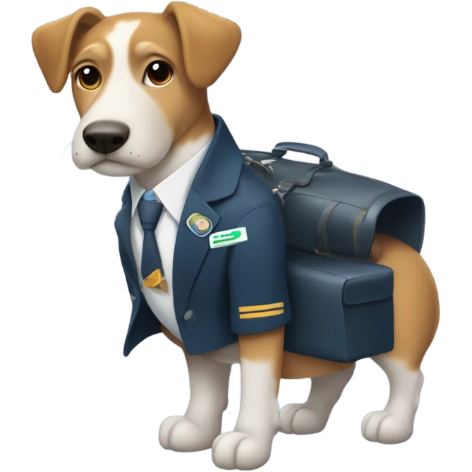 Dog flight attendant emoji