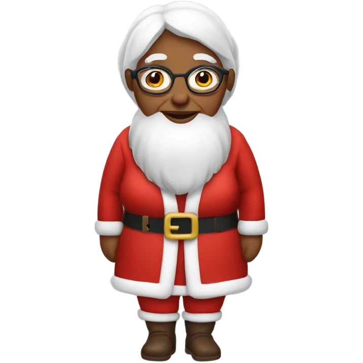 Grandma wearing Santa’s clothes emoji