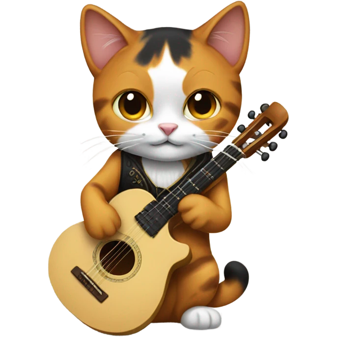 Calico cat musician emoji