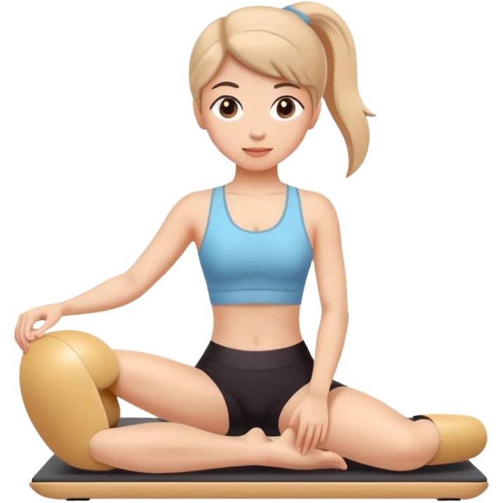 Girl doing pilates emoji