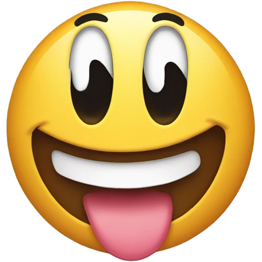 Emoji with tounge stuck out being freaky  emoji