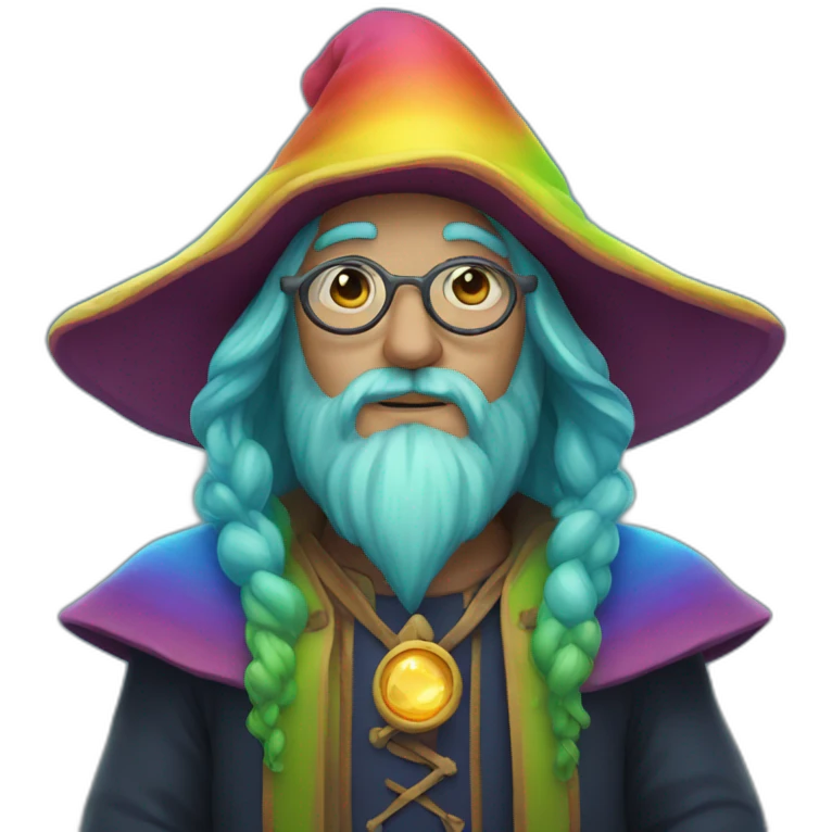 rainbow wizard emoji