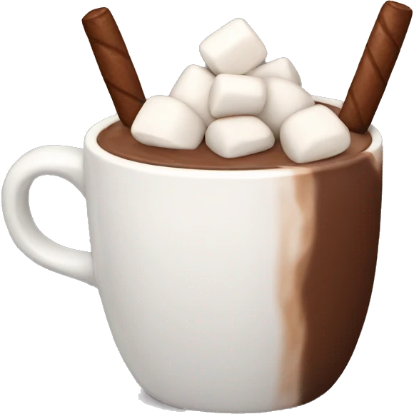 Cocoa with marshallow emoji