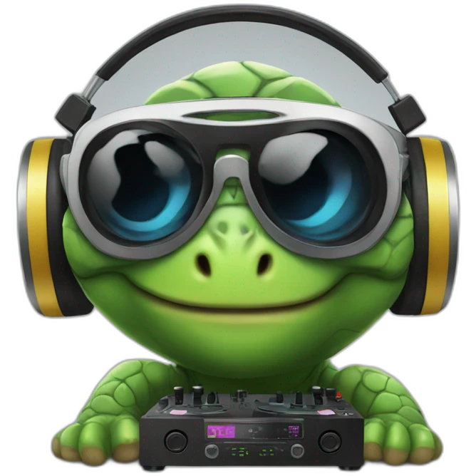 Dj turtle emoji