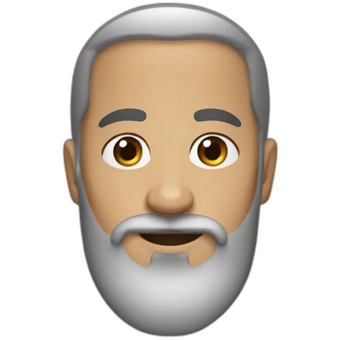 white muslim brown beard emoji