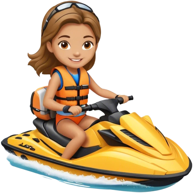 Girl on jetski emoji