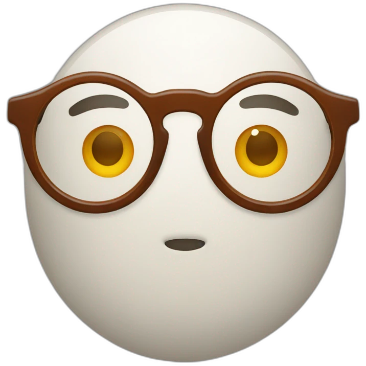 round glasses, Japanese, 40, fox eyes. emoji