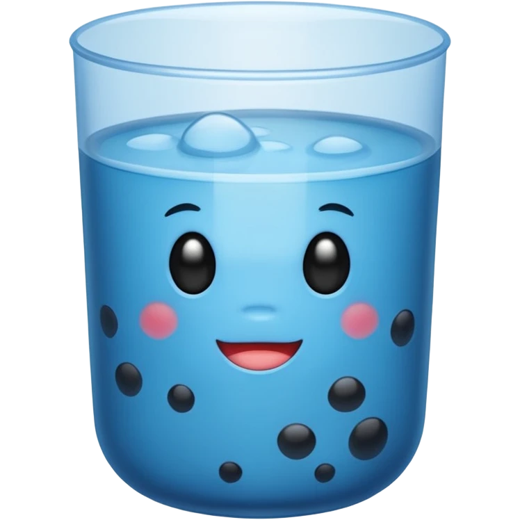 Blue color boba emoji