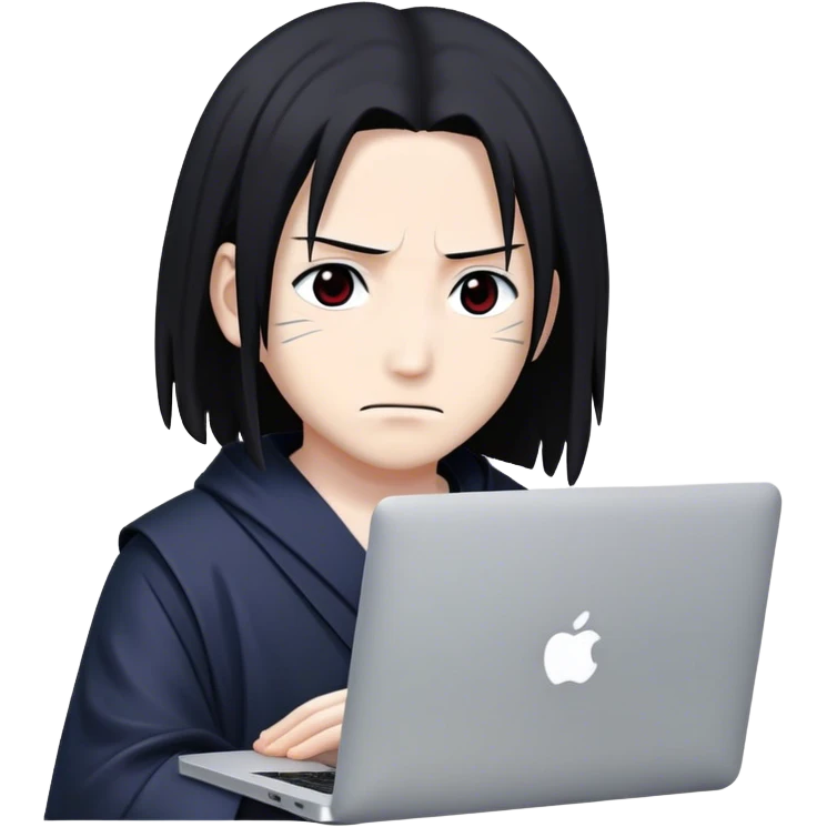 Itachi with macbook emoji